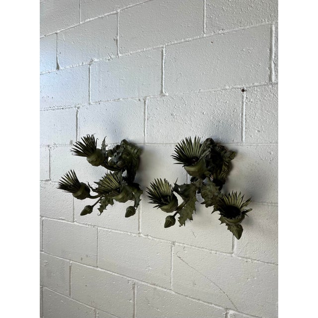 Bronze Bronze Lion Sconces For Sale - Image 8 of 12