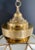Glass Art Deco Style Globe White Milk Glass & Brass Pendant Chandelier Lantern For Sale - Image 7 of 15