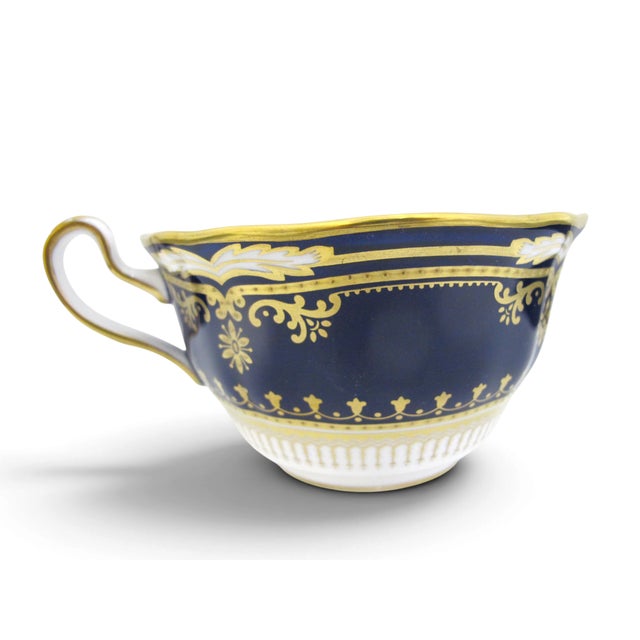 Spode Lancaster Cobalt Blue R8950 Gold Gilt Fine Bone China Cup & Saucer For Sale In Portland, OR - Image 6 of 10