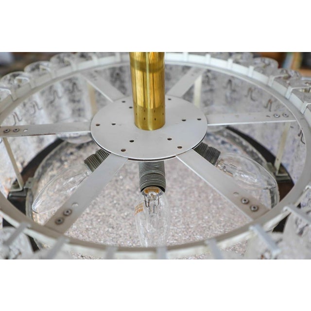 Vintage Ice Glass Tube Pendant Lamp from Doria Leuchten, Germany, 1970s For Sale - Image 15 of 18