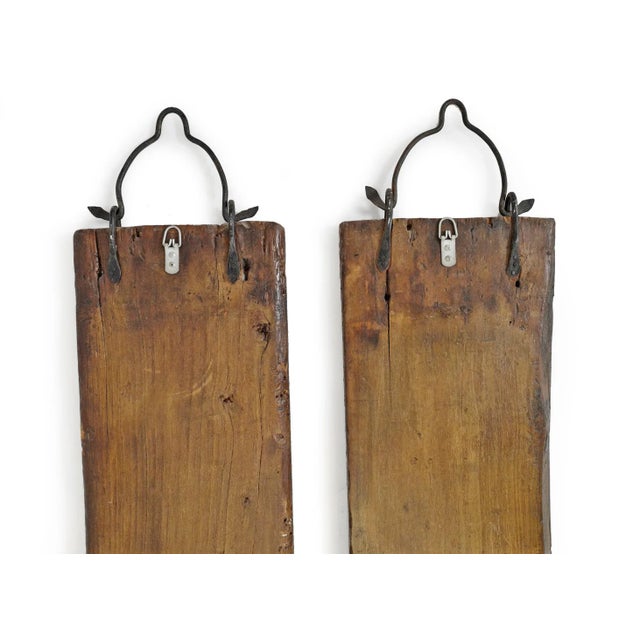 Wood Pair of Antique Chinese Sign Panels For Sale - Image 7 of 9