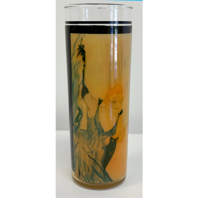 Vintage Moulin Rouge Cabaret Mid-Century High Ball Glasses, Set of 8 For Sale - Image 9 of 11