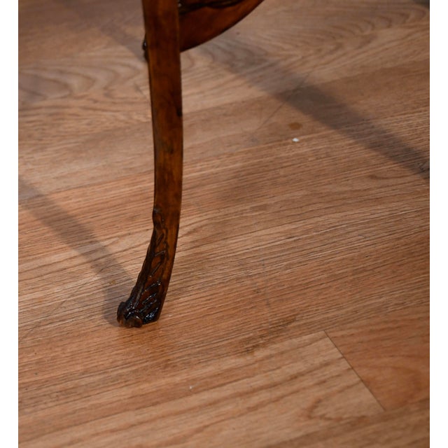 1920s Antique French Louis XV Satinwood Inlaid Pair of Side Tables / End Tables For Sale - Image 15 of 18