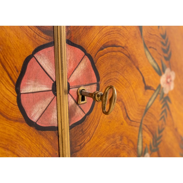 Adams Style Paint Decorated 2 Door Server Commode For Sale - Image 11 of 18