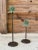 Metal Pair of Tropical Palm Tree Metal Candle Holders With Verdigris Finish For Sale - Image 7 of 8