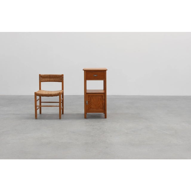 Mid-Century Modern Vintage French Art Deco Nightstand in Pine, 1940s For Sale - Image 3 of 13