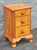 A Mid Century Early American Style Solid Maple Bedside three-drawer Chest of Drawers Nightstand. Dovetail joints...