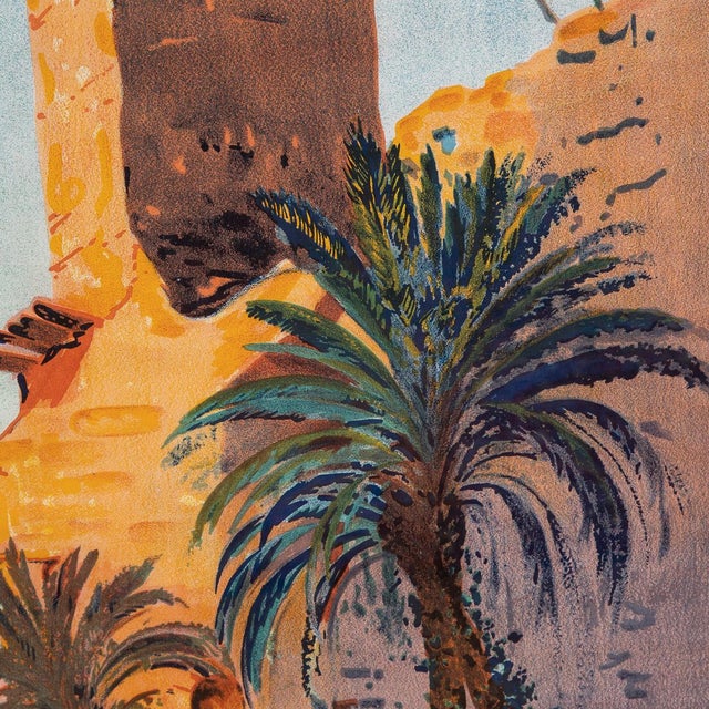 Moroccan Travel Advertising Poster for Algeria State Railways, 1926 For Sale - Image 3 of 18
