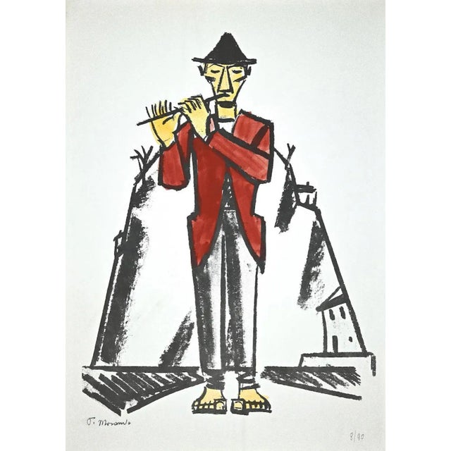 Piper is an original artwork realized by Italian artist Pietro Morando (Alessandria 1889- 1980). Hand-colored lithograph....