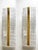 Glass Contemporary Diamanted Rectangular Murano Glass Gold Wall Sconces - Set of Two For Sale - Image 7 of 7