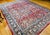 Vintage Persian Mahal Sultanabad Rug, Hand-Knotted Wool, Geometric Pattern, Red & Blue, 9x13 For Sale - Image 4 of 16