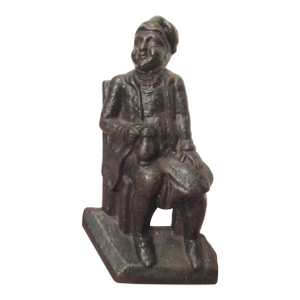 Antique Heavy 1800's Cast Iron Figural Drinking Man W/ Stein Ale House Doorstop