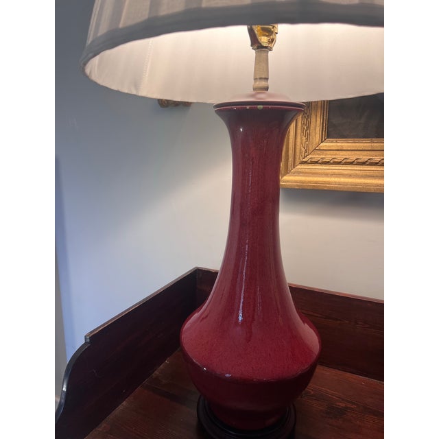 MCM Sang De Boeuf Lamp on Oriental Base.