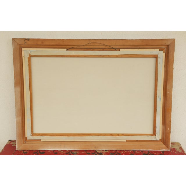 Large Mid-Century Vintage California Ocean Beach Seascape Plein Air Painting, Framed For Sale - Image 15 of 15