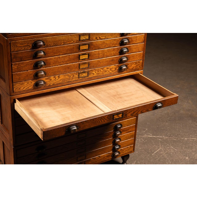 Antique Four-Stack Flat File by Economy For Sale - Image 9 of 12
