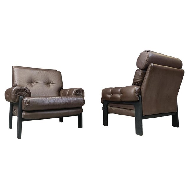 Leather Armchairs, Denmark, 1960s, Set of 2 For Sale - Image 16 of 16