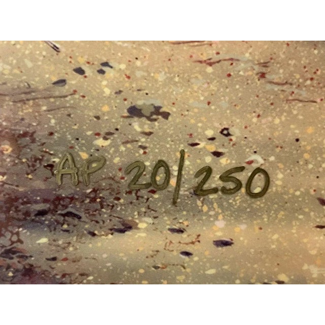 Wood 1990s "The Illumination" Contemporary Tonalist Landscape Numbered Lithograph by Christian Lassen, Framed For Sale - Image 7 of 13