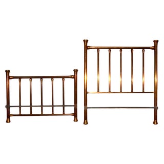 Brass Headboard & Footboard - A Pair For Sale
