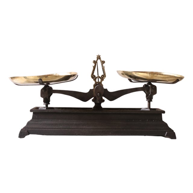 19th Century French Brass & Iron Scale (C) For Sale