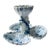 Vintage Maitland-Smith Blue and White Porcelain Pickle Stand Sweetmeat Dish – Bonnin & Morris Style – Seashell Coral Motif For Sale