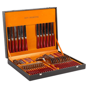 20th Century Fish Service in Bakelite and Stainless Steel from Maison Guy Degrenne