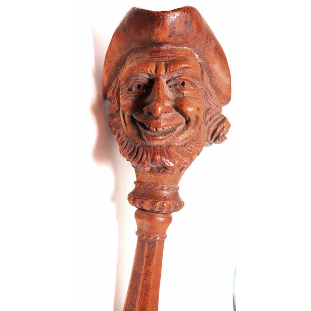 Wonderful Antique French very well-carved nutcracker, with military man's head in a tri-corner hat. The photos do not do...