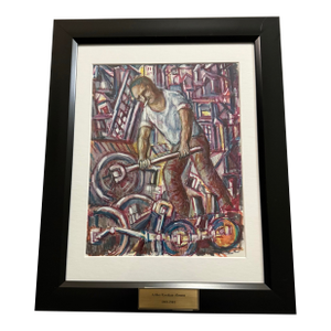 Vintage Abstract Oil on Paper by Listed Artist Arthur Rosskam Abrams
