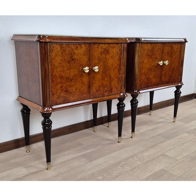 1940s Art Deco Bedside Tables, Marche Region, 1940s, Set of 2 For Sale - Image 5 of 18