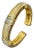 Judith Ripka Hinged Gold & Diamond Bangle Bracelet 18 KT Yellow Gold 66 Gm For Sale