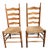Late 19th Century Pair of Ashe County, North Carolina Maple Ladder Back Chairs For Sale