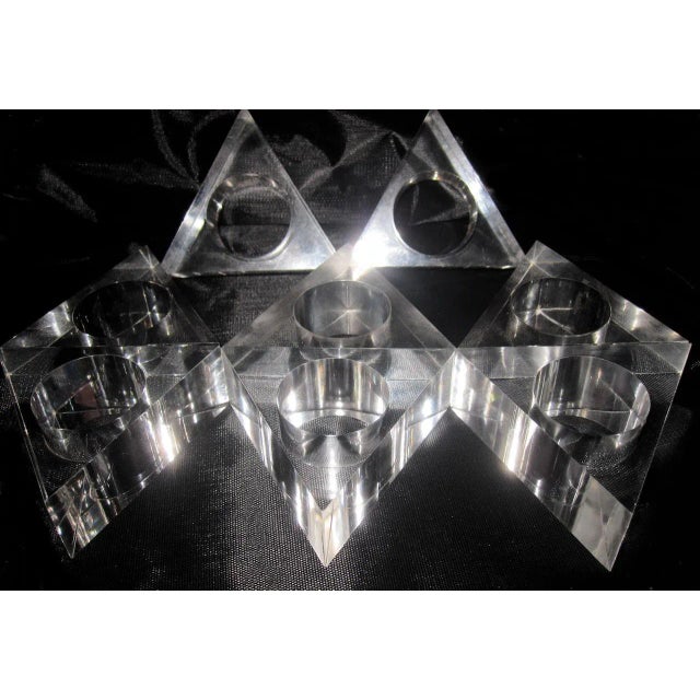 Vintage Lucite Napkin Holders Set of Eight (8) Flawless condition!