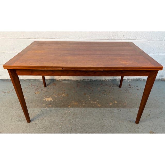 Mid-Century Teak Draw-Leaf Dining Table by Vejle Stole & Møbelfabrik For Sale In New York - Image 6 of 13