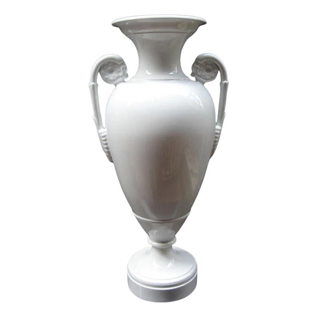 KPM Porcelain Neoclassical Amphora Vase Germany circa 1960 For Sale