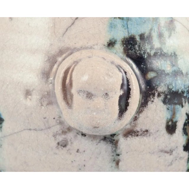 Rolf Fagerberg (1934-2008). Swedish ceramicist. Unique ceramic jar. Cream coloured with abstract motifs. Partly unglazed....