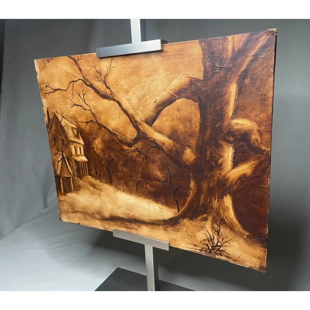 The Bistre "wipe-out method" is an underpainting using warm browns and was executed in the creation of this Rustic...