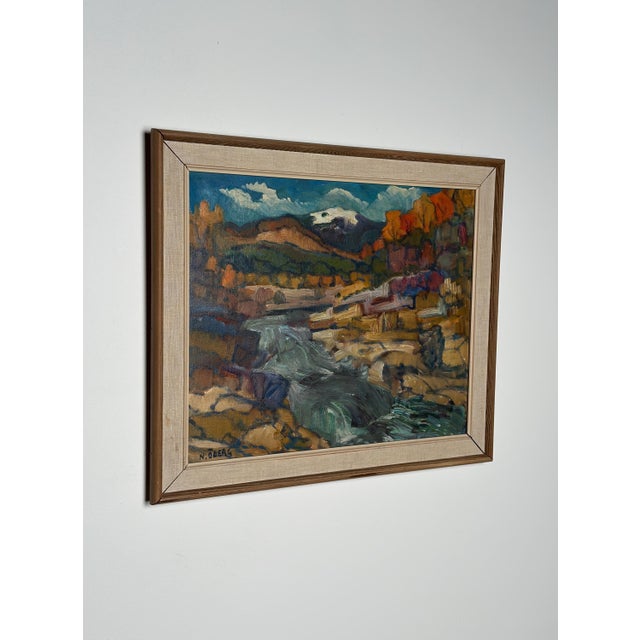 Nils Öberg, Autumn, Offerdalsfjällen Jämtland, 1960s, Oil on Canvas, Framed For Sale - Image 10 of 16