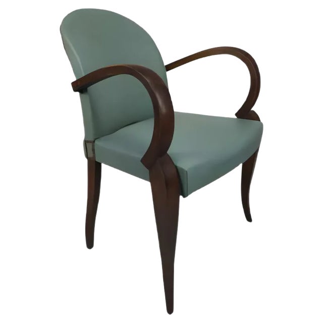Art Deco Bridge Armchairs, Set of 5 For Sale