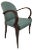Art Deco Bridge Armchairs, Set of 5 For Sale