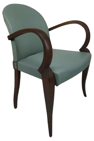 Art Deco Bridge Armchairs, Set of 5
