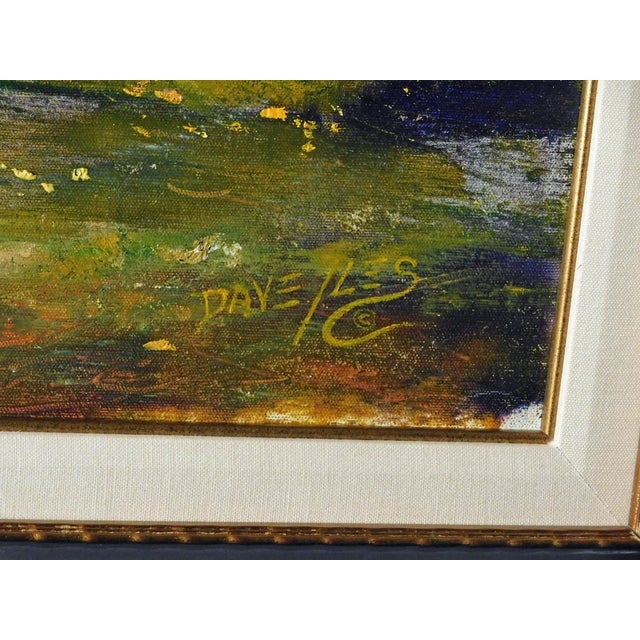 Textile Dave Iles Autumn Out West on Canvas Hand Signed Original Painting on Canvas For Sale - Image 7 of 8