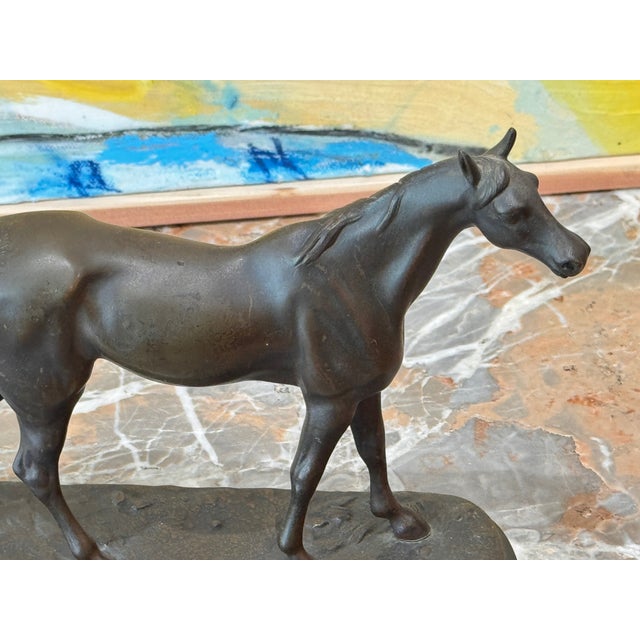 Late 19th Century English Cast Bronze Horse For Sale - Image 4 of 7