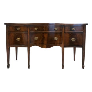 Vintage Hollywood Mahogany Sideboard Buffet For Sale