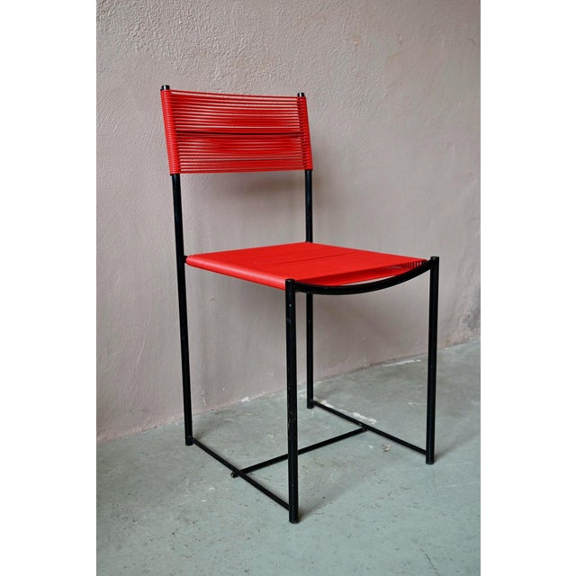 Black Spaghetti Chairs in Red PVC by Giandomenico Belotti, Italy, 1980s For Sale - Image 8 of 14