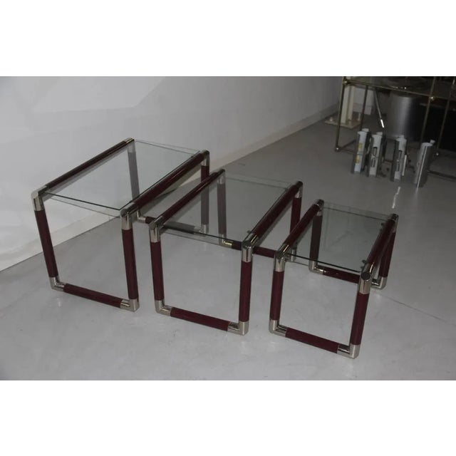 Italian Nesting Tables, 1960s, Set of 3 For Sale - Image 9 of 10