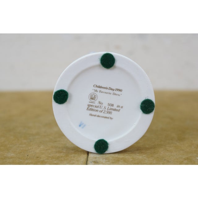 Rare 1990 Bing & Grondahl Porcelain My Favorite Blue Dress Figurine 2586 For Sale - Image 9 of 12