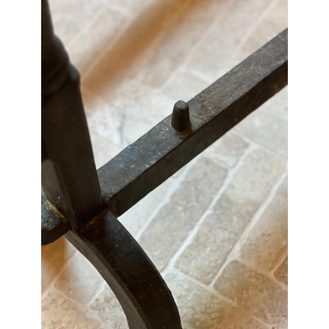 19th Century Cast Iron Landiers Andirons, Set of 2 For Sale - Image 4 of 9