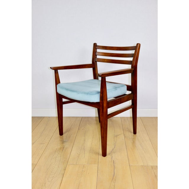 Vintage Office Armchair in Sea Turquoise, 1970s For Sale - Image 3 of 13