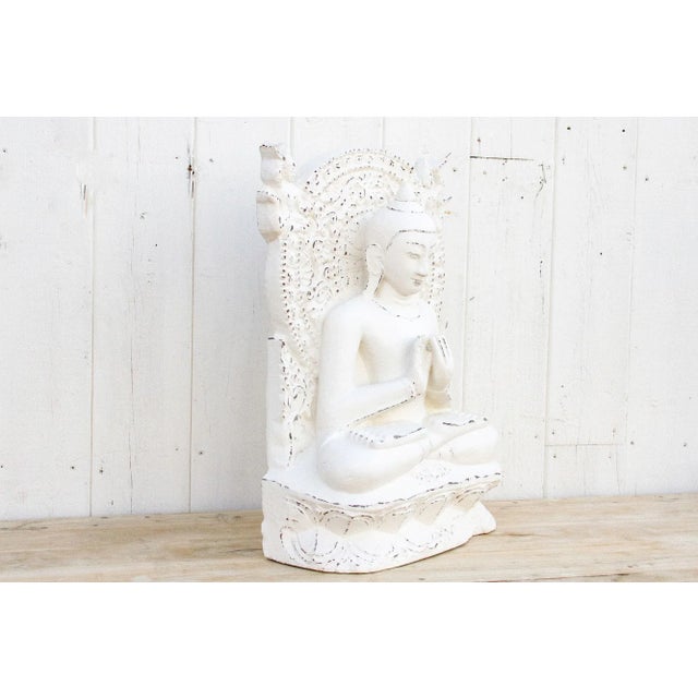 19th Century Antique Sandstone Cambodian Buddha For Sale - Image 5 of 12