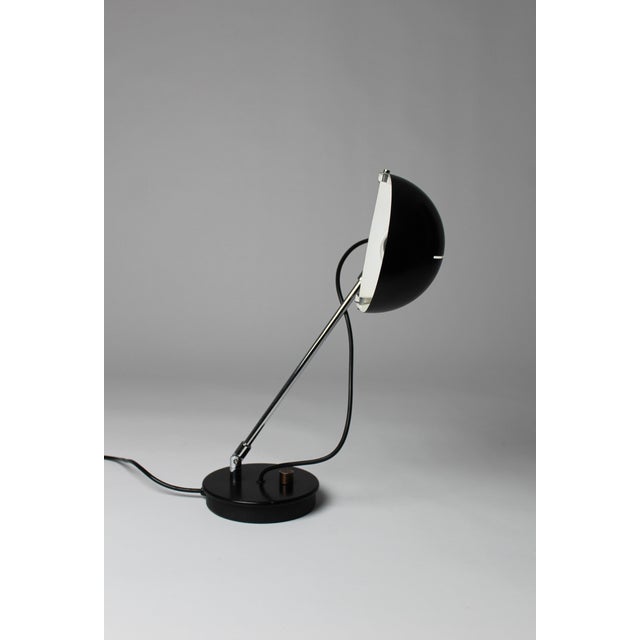Vintage Spanish Madom Table Lamp in Black Lacquered Metal, 1970s For Sale - Image 15 of 16
