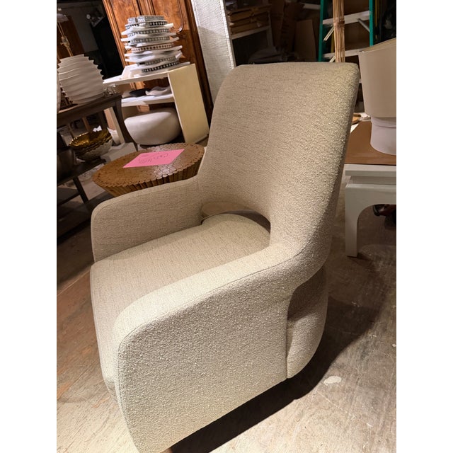 Interlude Home High Back Lounge Chair For Sale - Image 4 of 5